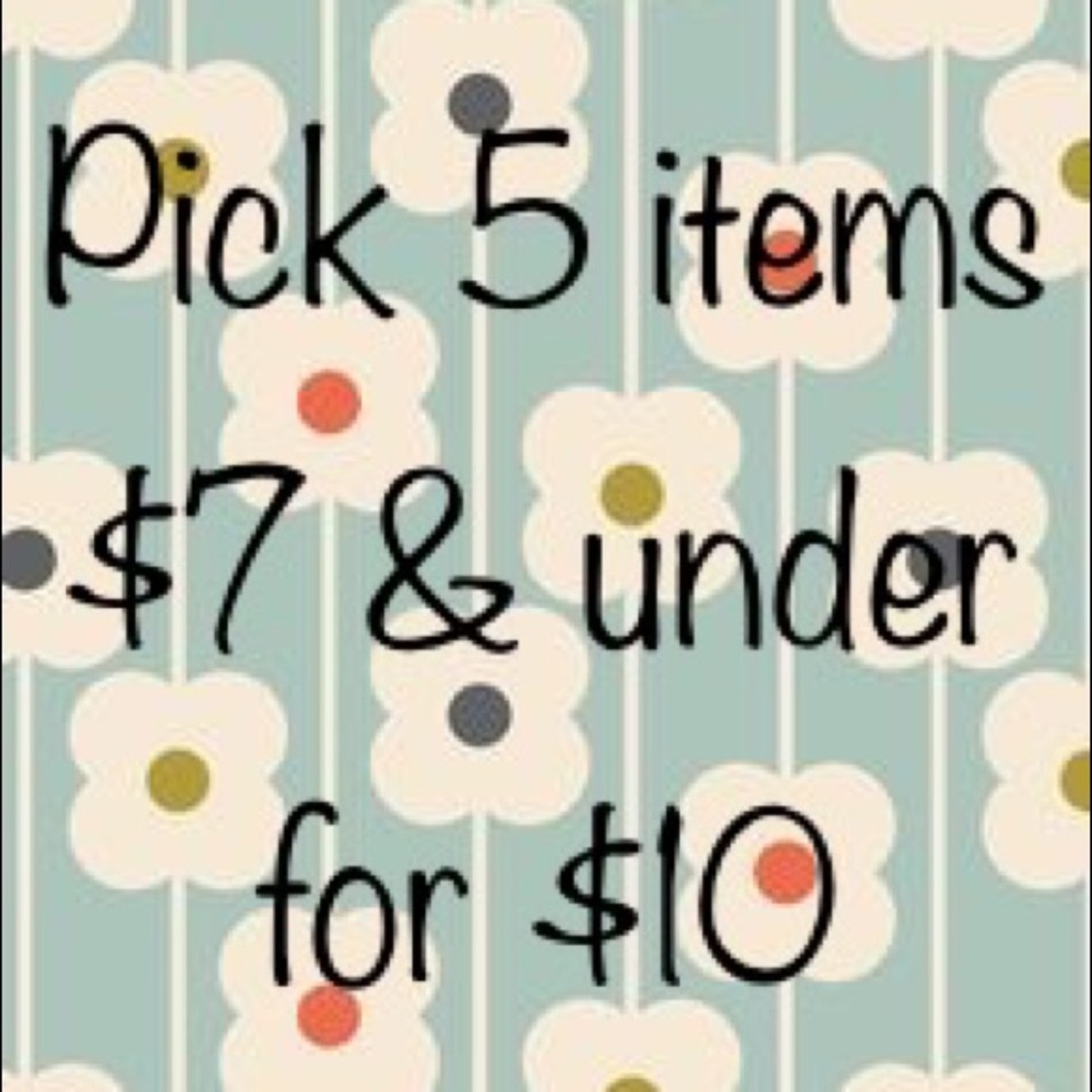 CLOSET CLEAR OUT! Pick 5 items under $7 for $10